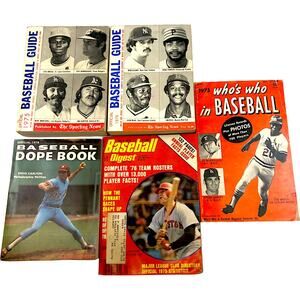 Baseball Books & Guides Vintage 1970's [Lot of 5]